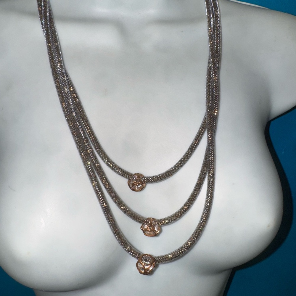 Sophisticated Silver and Gold Layered Necklace